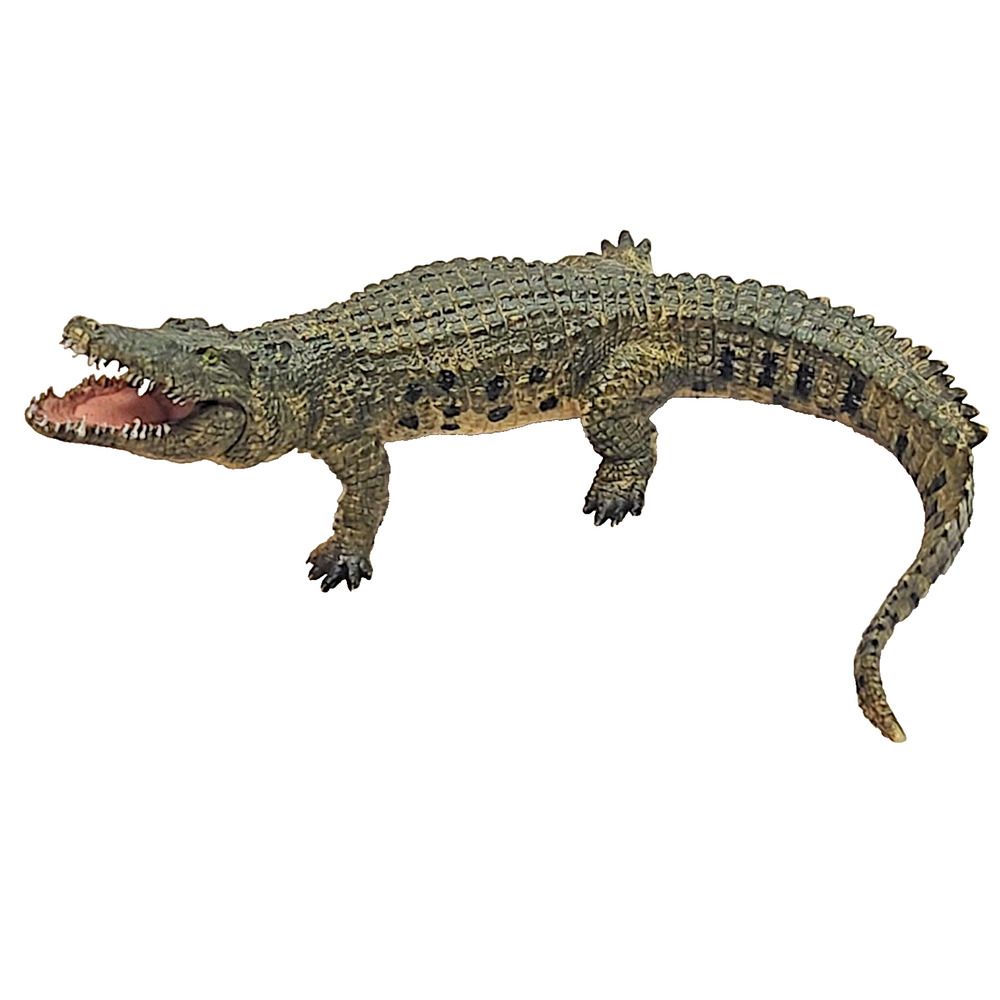 Nile Crocodile MOJO Wildlife 6" Action Figure Movable Jaw Realistic Hand-painted